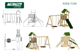 Детский городок Start Line Play KIDS FUN эконом (green)