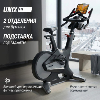 Велотренажер Спин-байк UNIX Fit SB-990 PRO (черный)