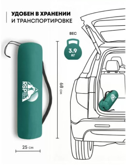 Самонадувающийся коврик RSP Sunny 75 Auto (зелёный)