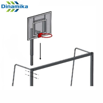 Баскетбольная стойка угловая для футбольных ворот Dinamika ZSO-003905
