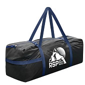 Сумка RSP Duffel M для палатки и снаряжения (60x20x20см, чёрная с синей стропой)