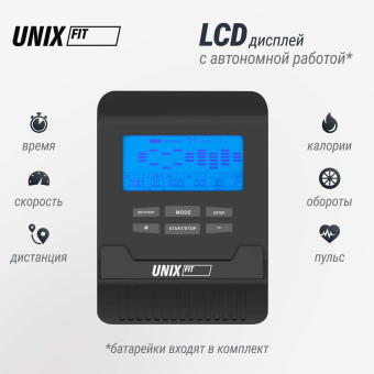 Горизонтальный велотренажер UNIX Fit BR-340E Compact (черный)