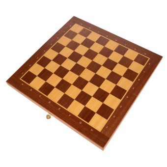 Шахматы складные Woodgames махагон, 45мм с утяж. фиг. (дефект)
