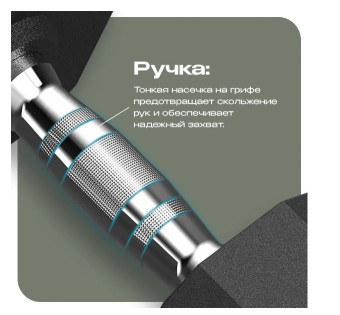 Гантель обрезиненная PROIRON Г1240ОБР (24кг)