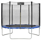 Батут Atlas Sport 183 см с внешней сеткой без лестницы (Синий)