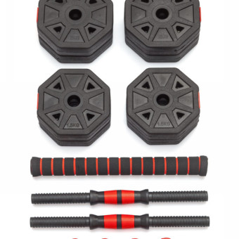 Гантели гексагональные с грифом VictoryFit VF-DН150 (15 кг, 2 шт. х 7,5 кг.)