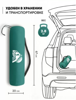 Самонадувающийся коврик RSP Sunny 50 Auto (зелёный)