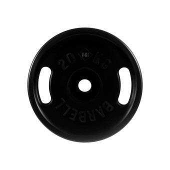 Диск олимпийский Barbell с ручками d51 мм (черный, 20 кг)