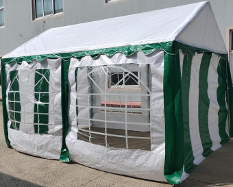 Торговая палатка Sundays Party 3x4 (белый-зеленый)
