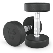 Гантели круглые обрезиненные UNIX Fit PRO (7.5 кг, 2 шт)