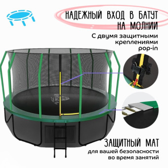 Батут с защитной сеткой KedaJump Jumpinator 16FT