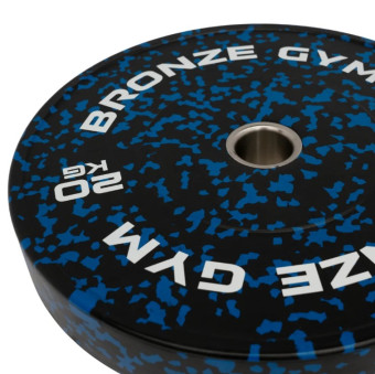 Диск бамперный BRONZE GYM, камуфляж (синий, 20кг)