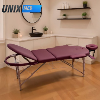 Массажный стол UNIX Comfort 3 Section Burgundy