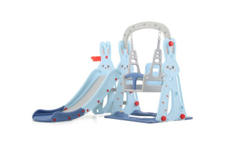 Горка + качели Perfetto Sport Зайчонок PS-042-М (ментол)
