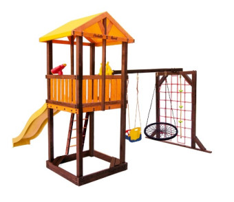 Игровой комплекс Perfetto sport «Pitigliano-9» + качели Паутина